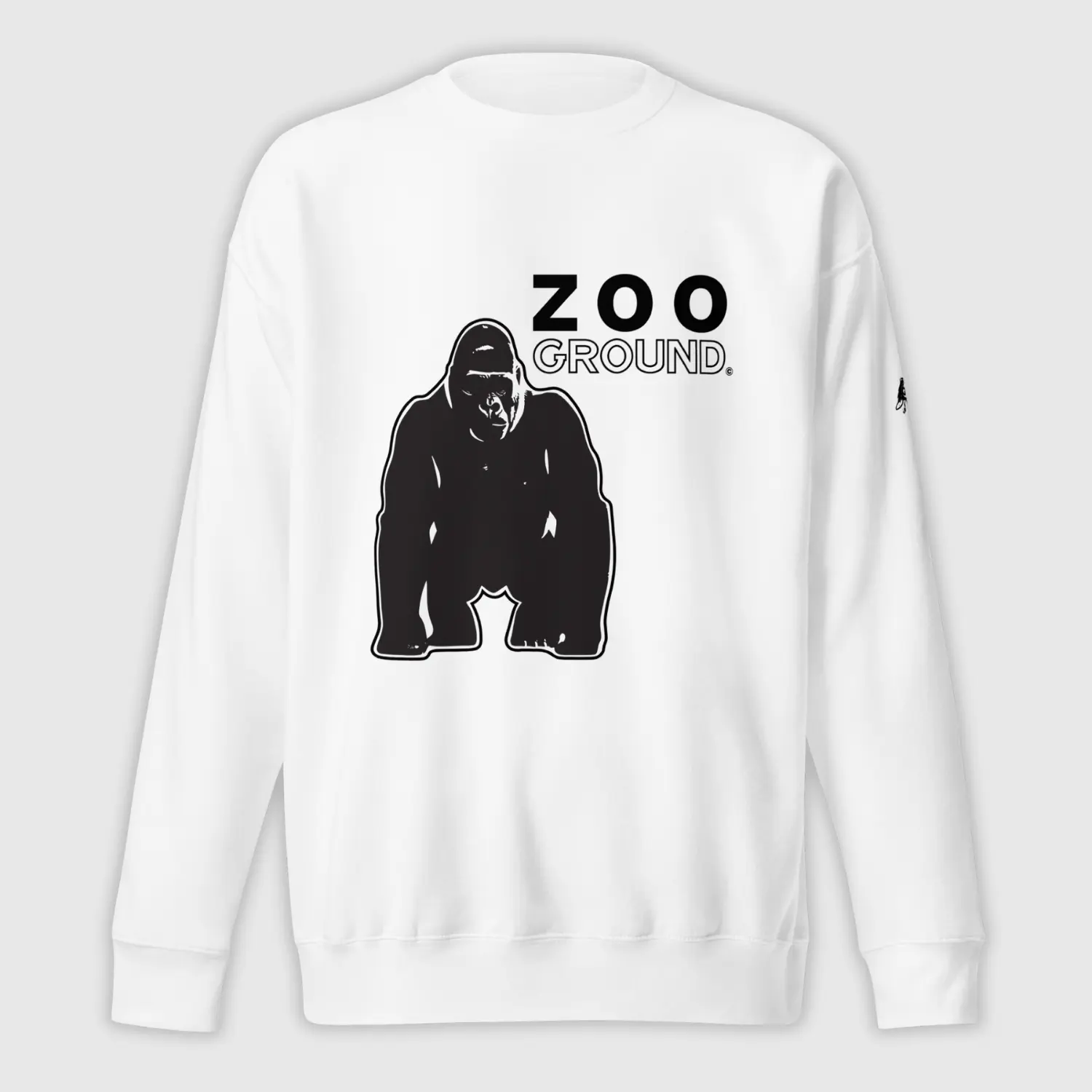 sweatshirt mens design gorilla white front