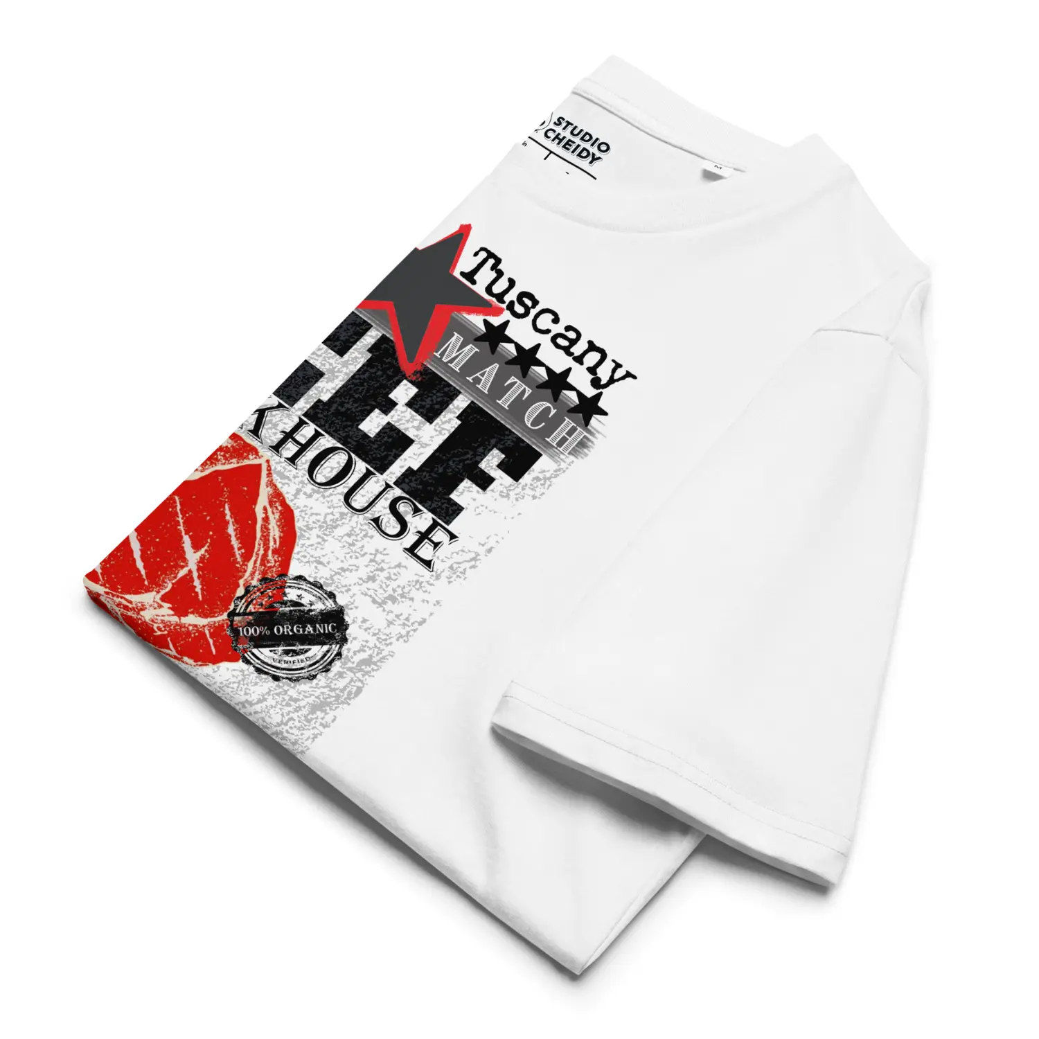 t shirt men tuscany folded detail