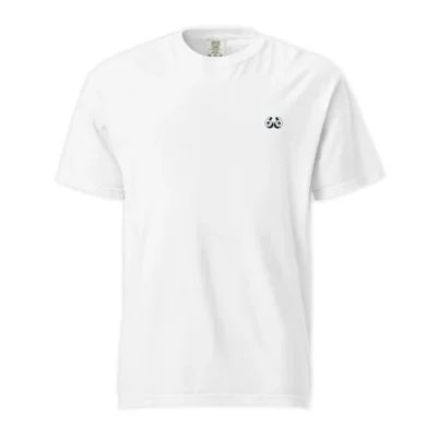 Men's classic 100% cotton crew neck t-shirt in solid grey with a small Studio Cheidy logo embroidered on the chest.