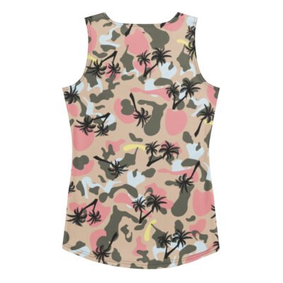 tank top women's | camouflage black palm