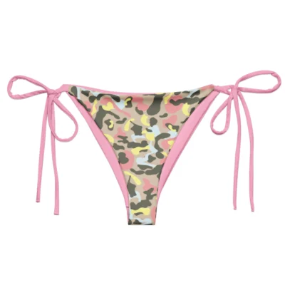bikini bottom camouflage pink sporty glam front