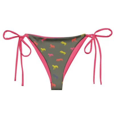 bikini bottom fluo horses front