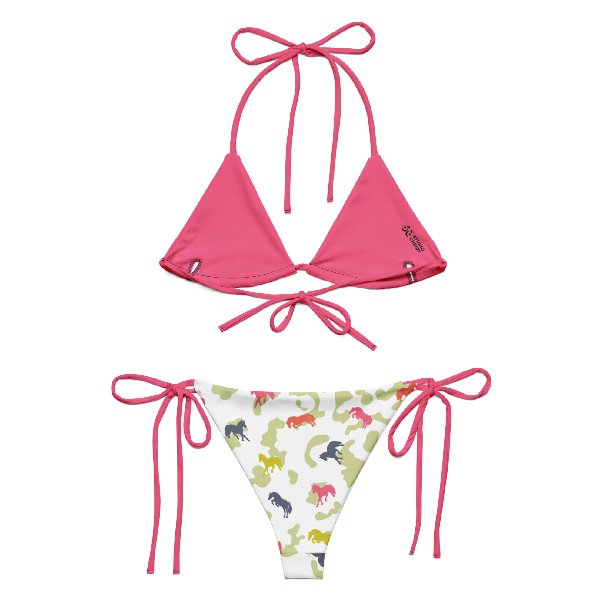 bikini camouflage natural sporty back