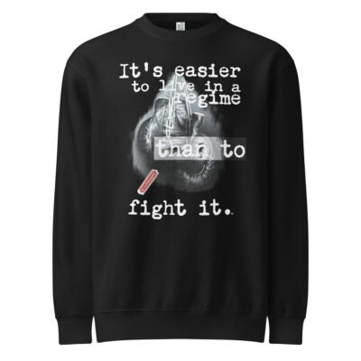 mens sweatshirt black fight it