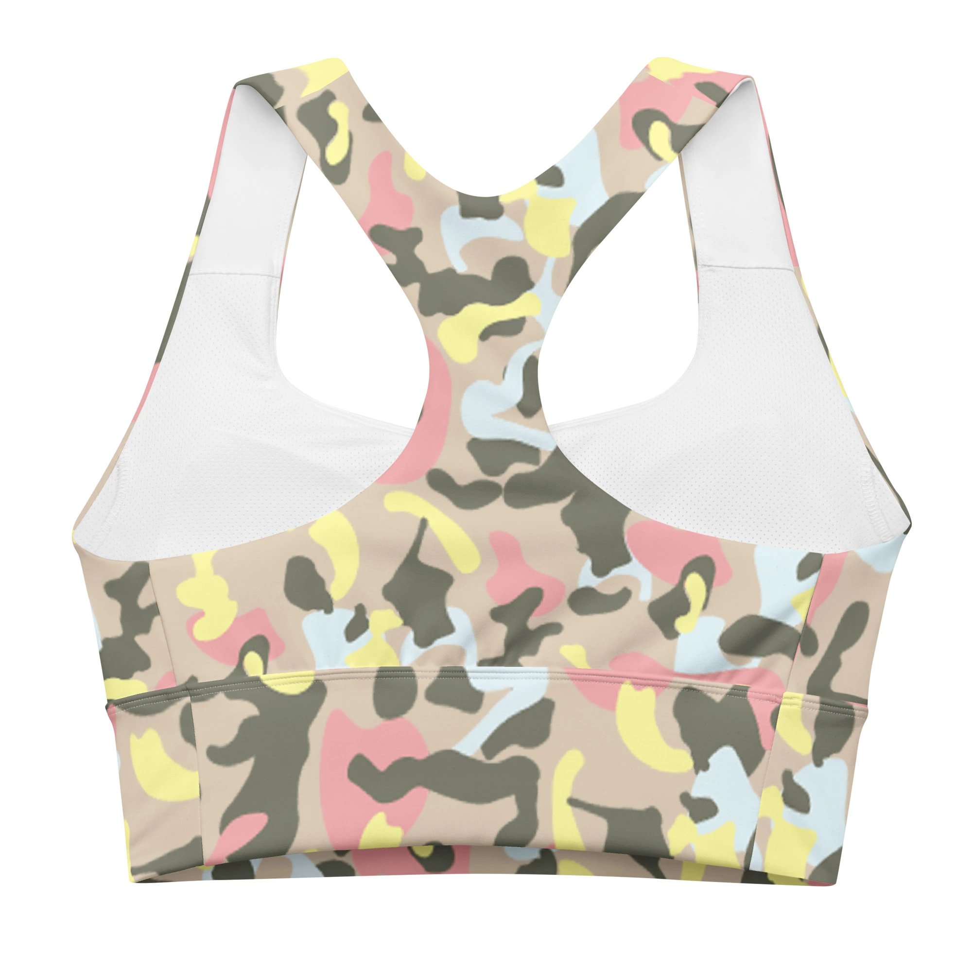 sport bra camouflage pink sport glam back