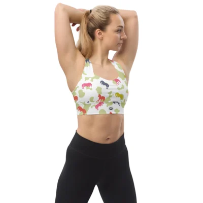 sport bra camuflage natural sporty dynamic detail front