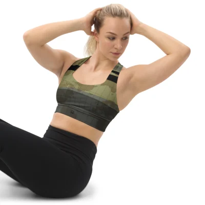 sports bra camouflage squared world dynamic left front