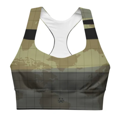 sports bra camouflage squared world front
