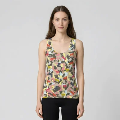 tank top women's | camouflage sporty glam horses