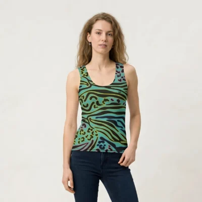 tank top women's | camouflage water animal