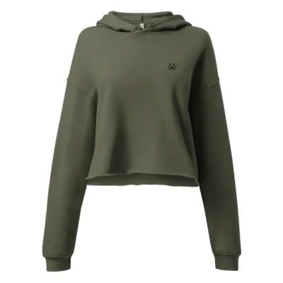 's crop hoodie green
