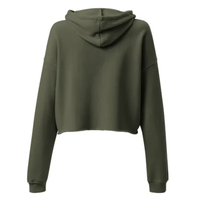 's crop hoodie green back