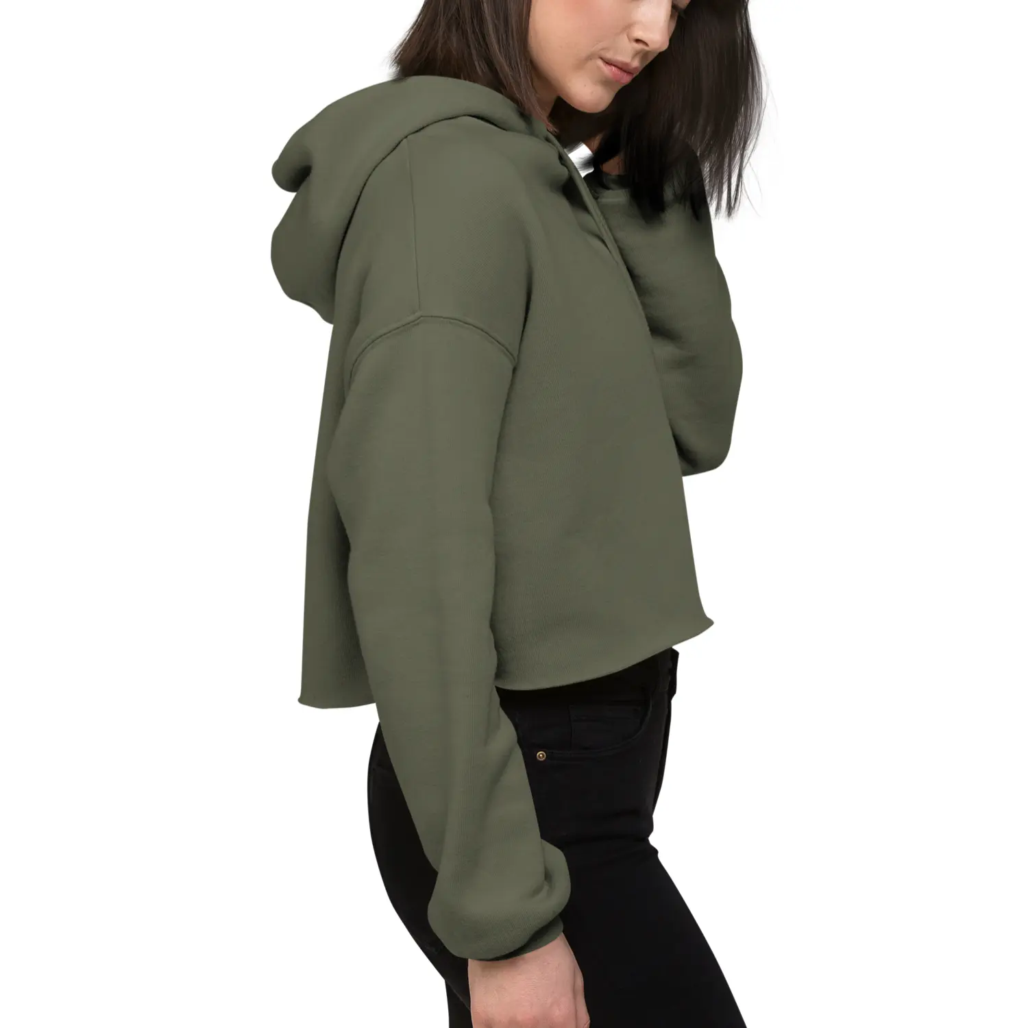 's crop hoodie green dynamic right