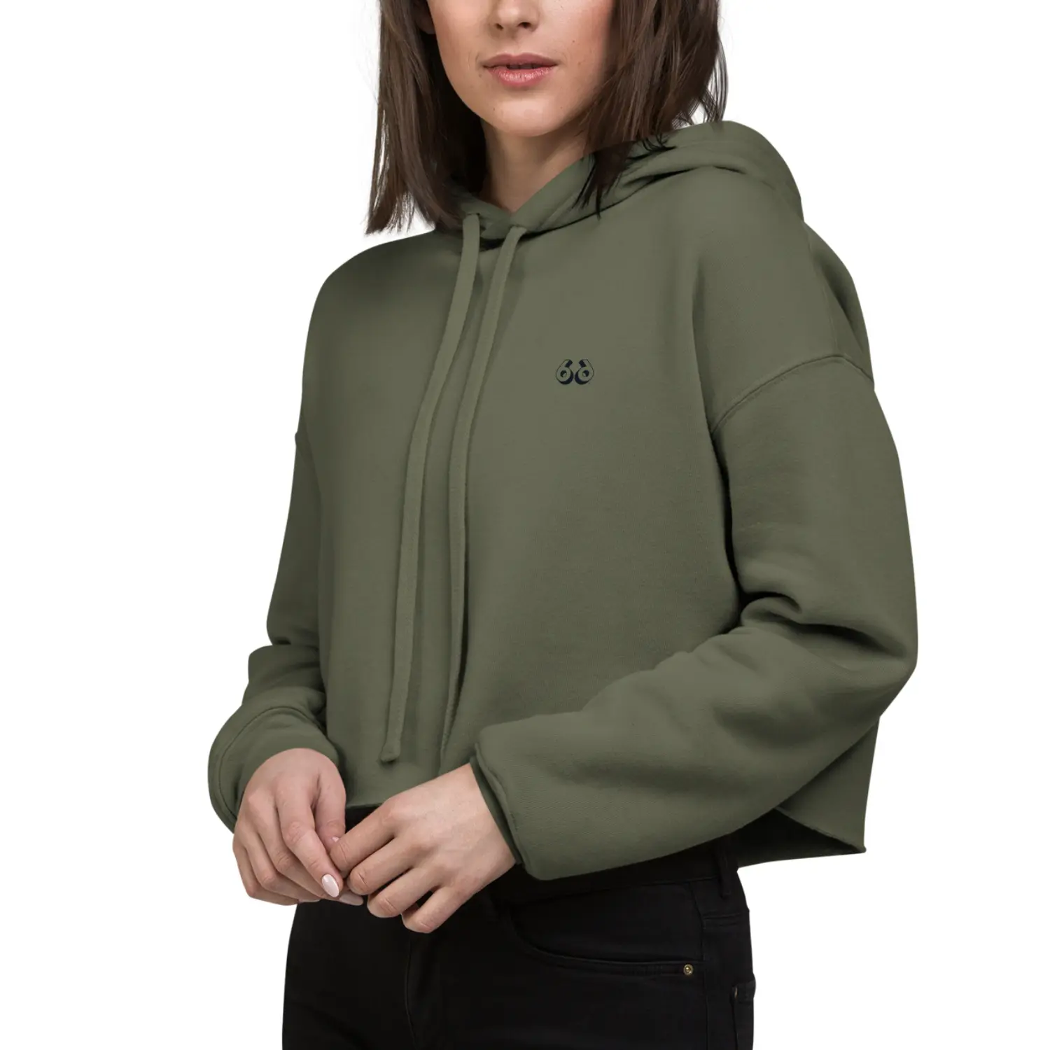 's crop hoodie green dynamic