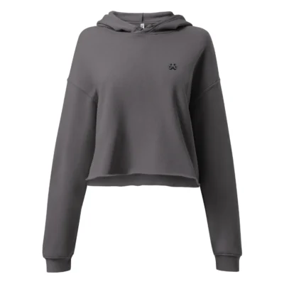 's crop hoodie grey