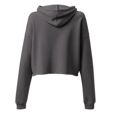 's crop hoodie grey back