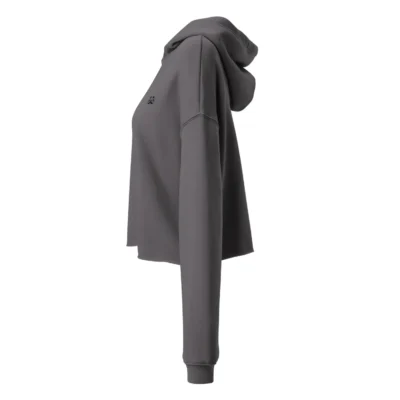 's crop hoodie grey left