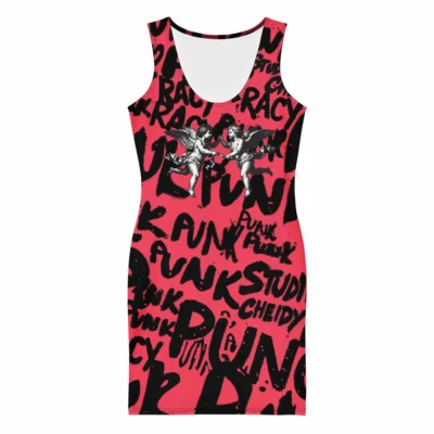 bodycon dress rose angels front