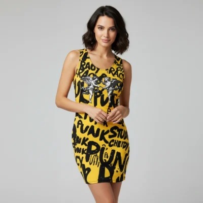 bodycon dress yellow angels dynamic
