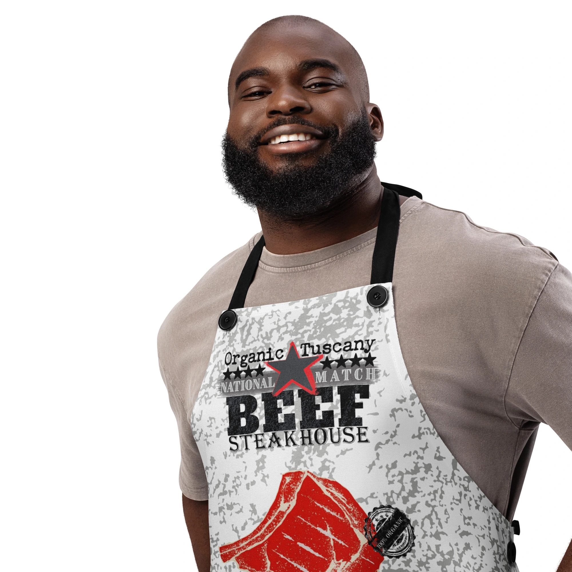 kitchen apron man front details