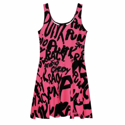 skater dress pink angels front