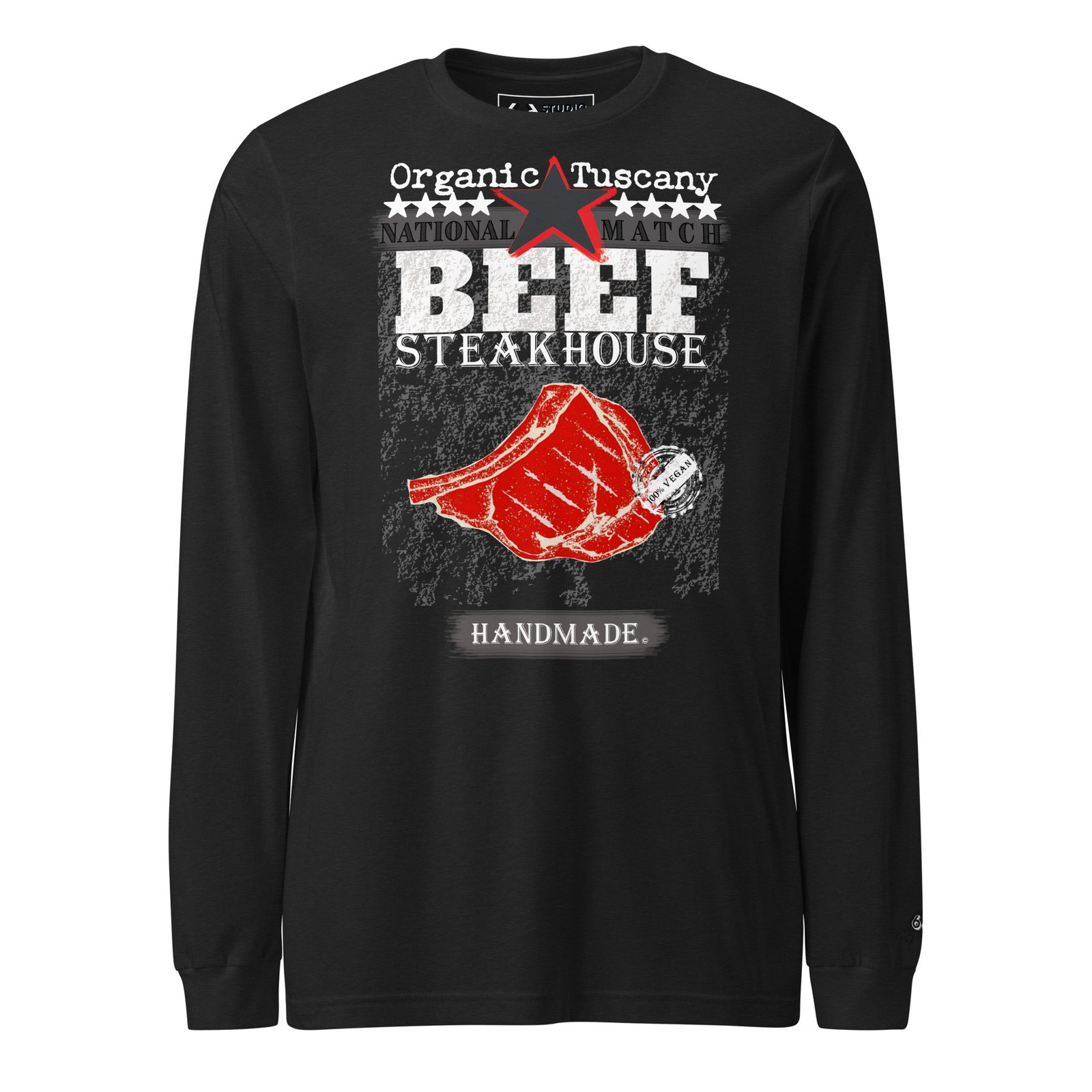 tuscan long sleeve tee | vegan beef