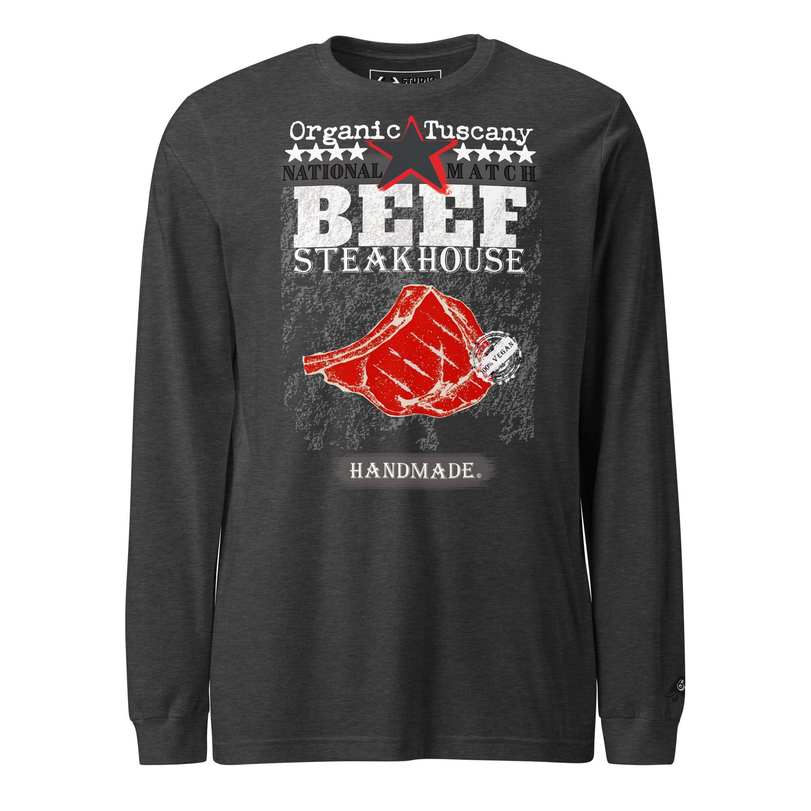 tuscan long sleeve tee | vegan beef