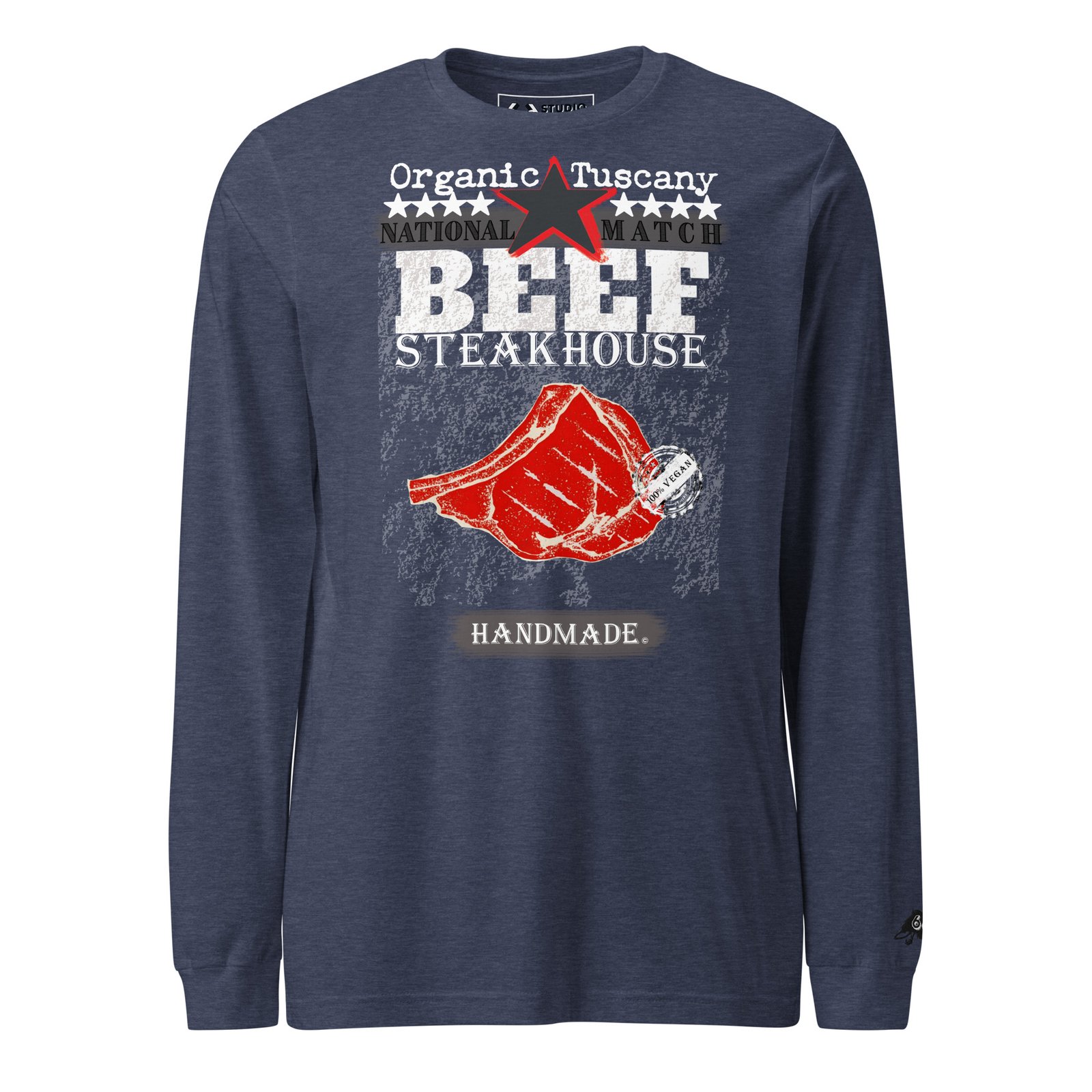 tuscan long sleeve tee | vegan beef