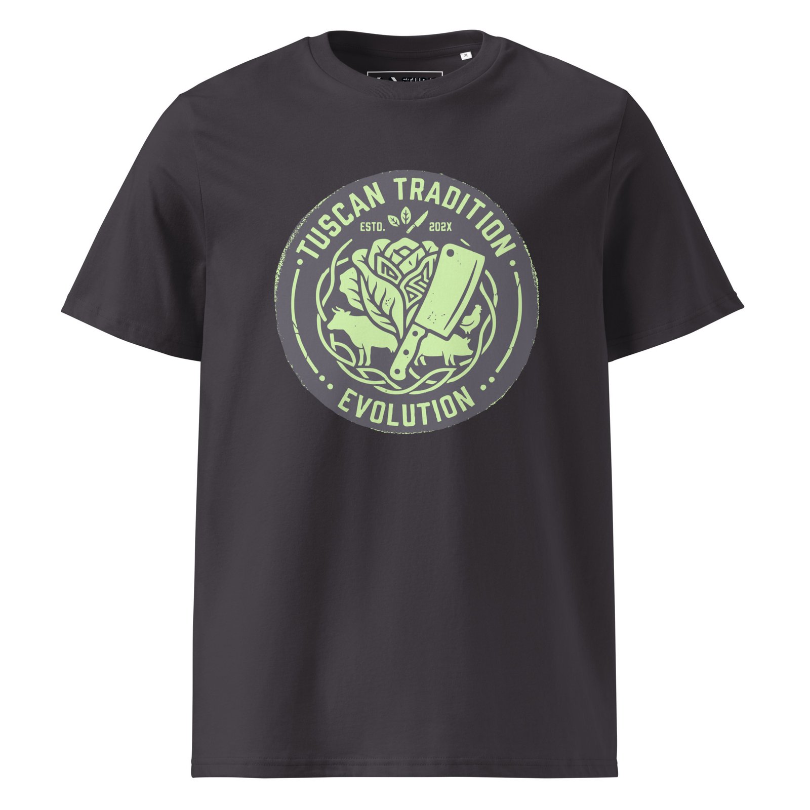 tuscany tradition tee | urban industrial evolution green fluo