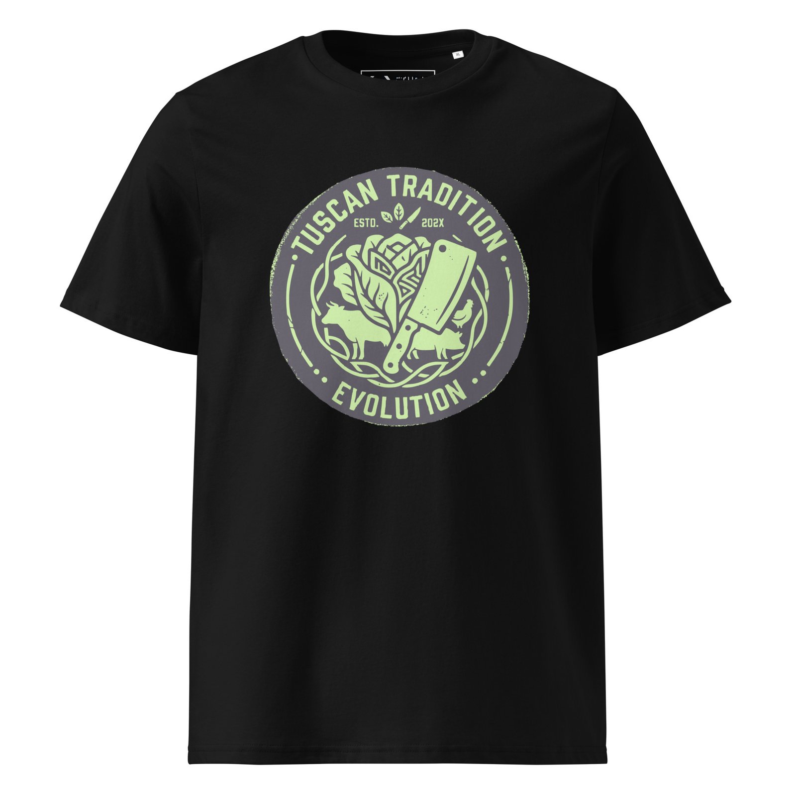 tuscany tradition tee | urban industrial evolution green fluo