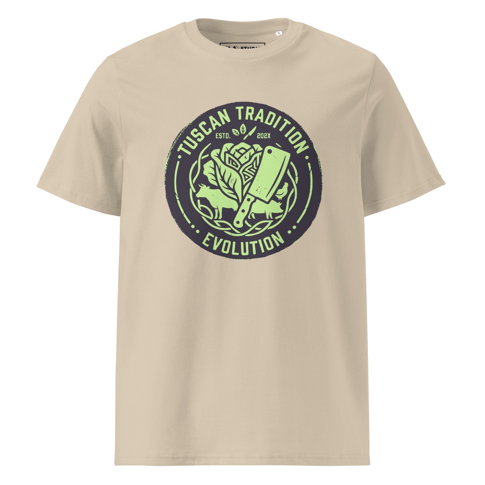 tuscany tradition tee | urban industrial evolution green fluo