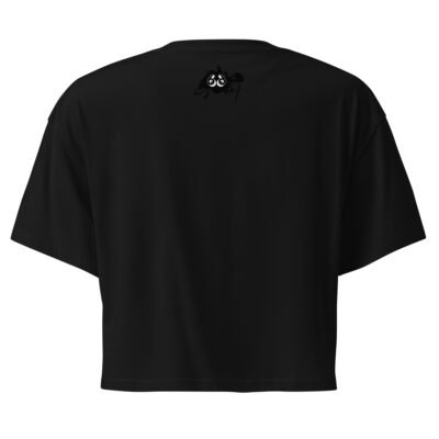 women’s black crop top intellectual street