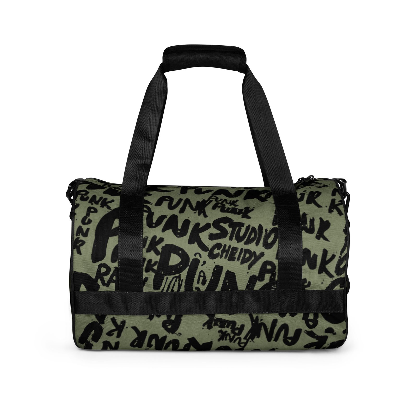military gym bag | punk graffiti print sports duffel bag