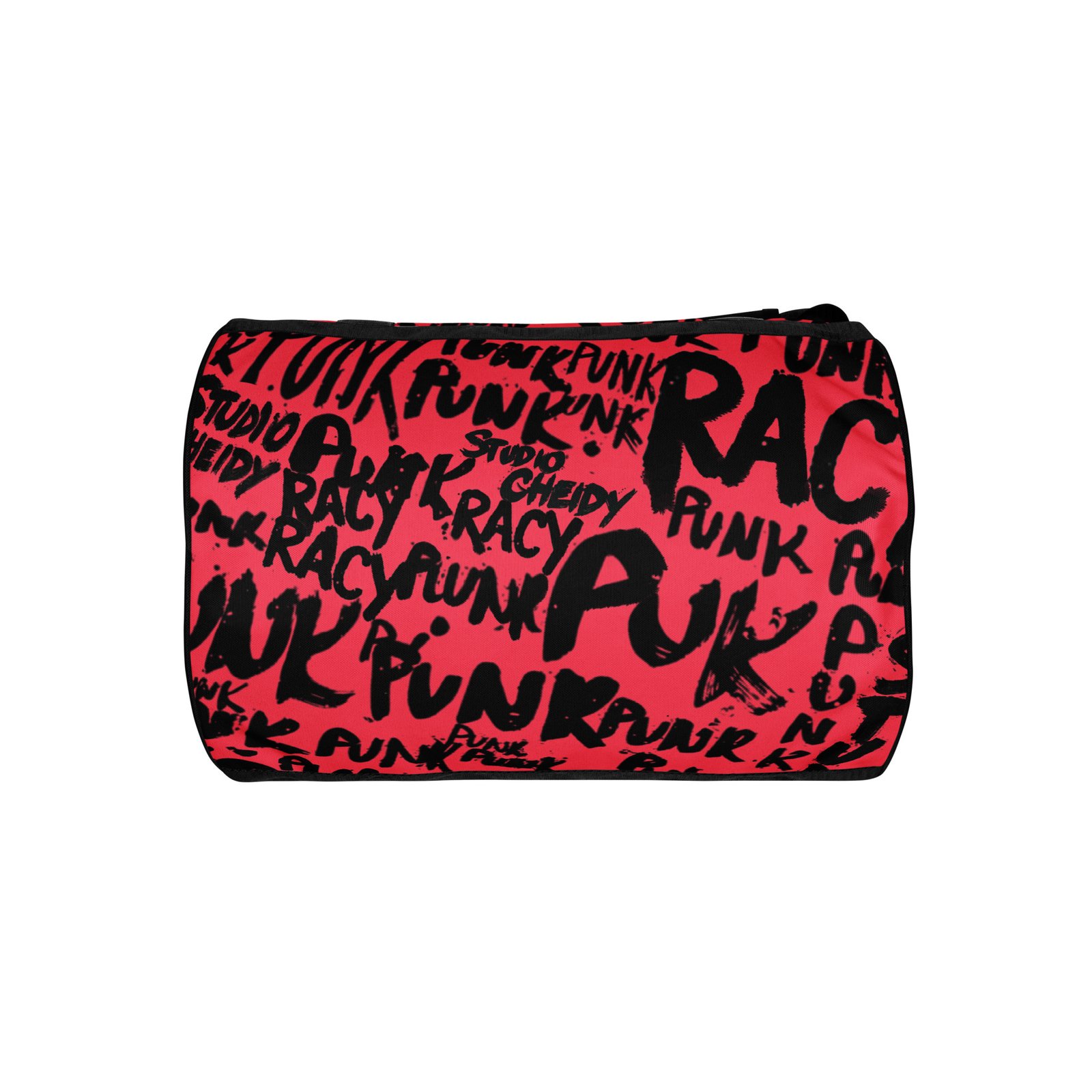 rose gym bag | punk graffiti print sports duffel bag