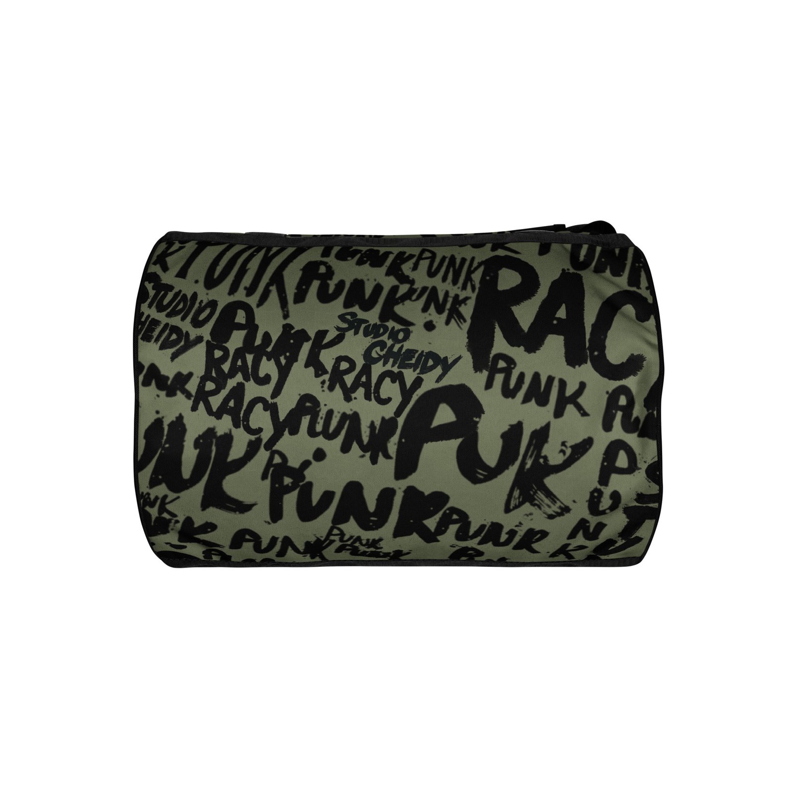 military gym bag | punk graffiti print sports duffel bag