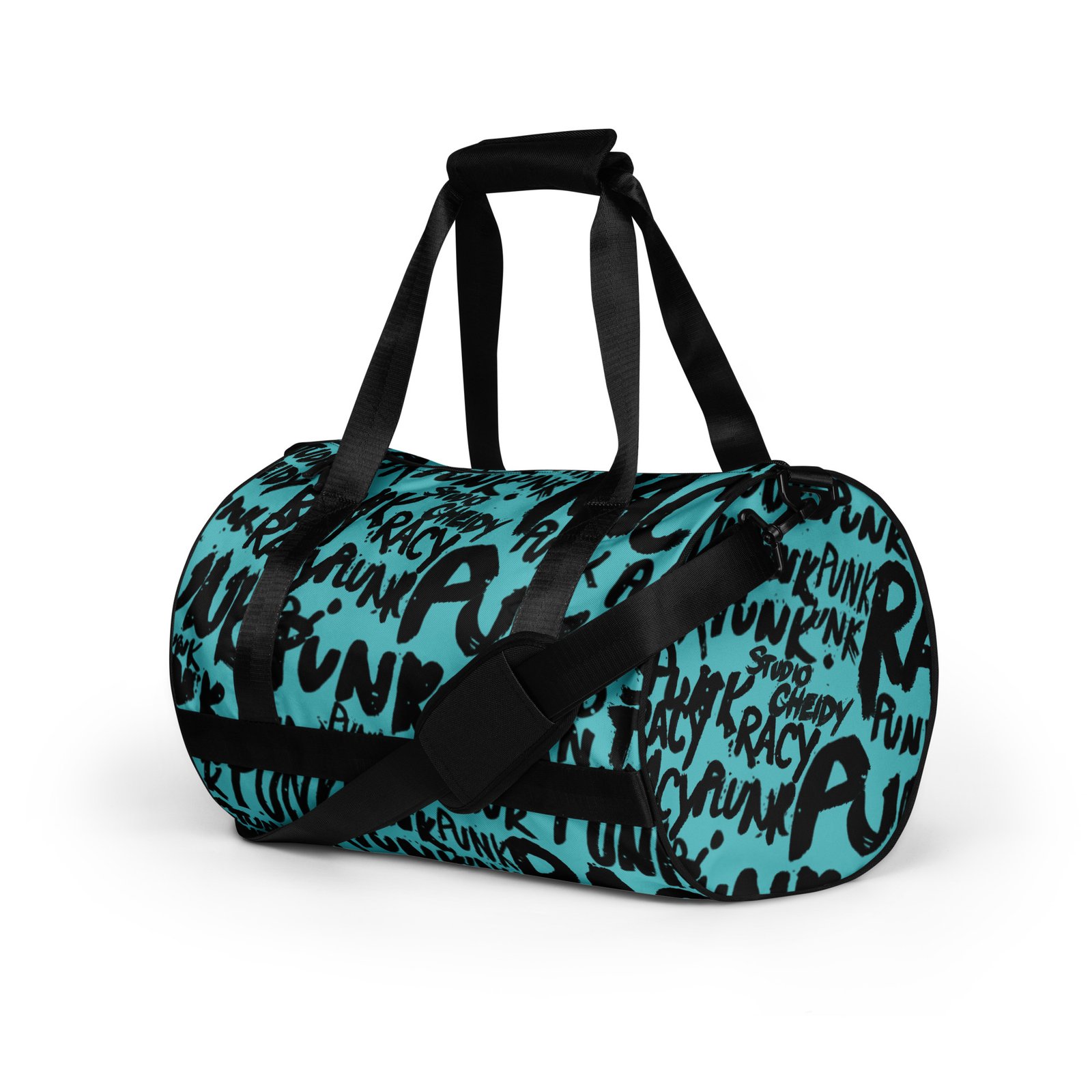 viking gym bag | punk graffiti print sports duffel bag