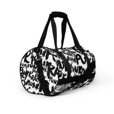 gym bag | punk graffiti print sports duffel bag