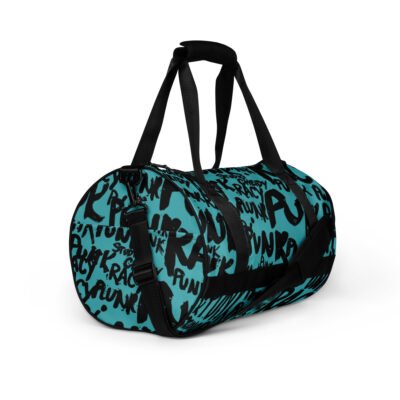viking gym bag | punk graffiti print sports duffel bag