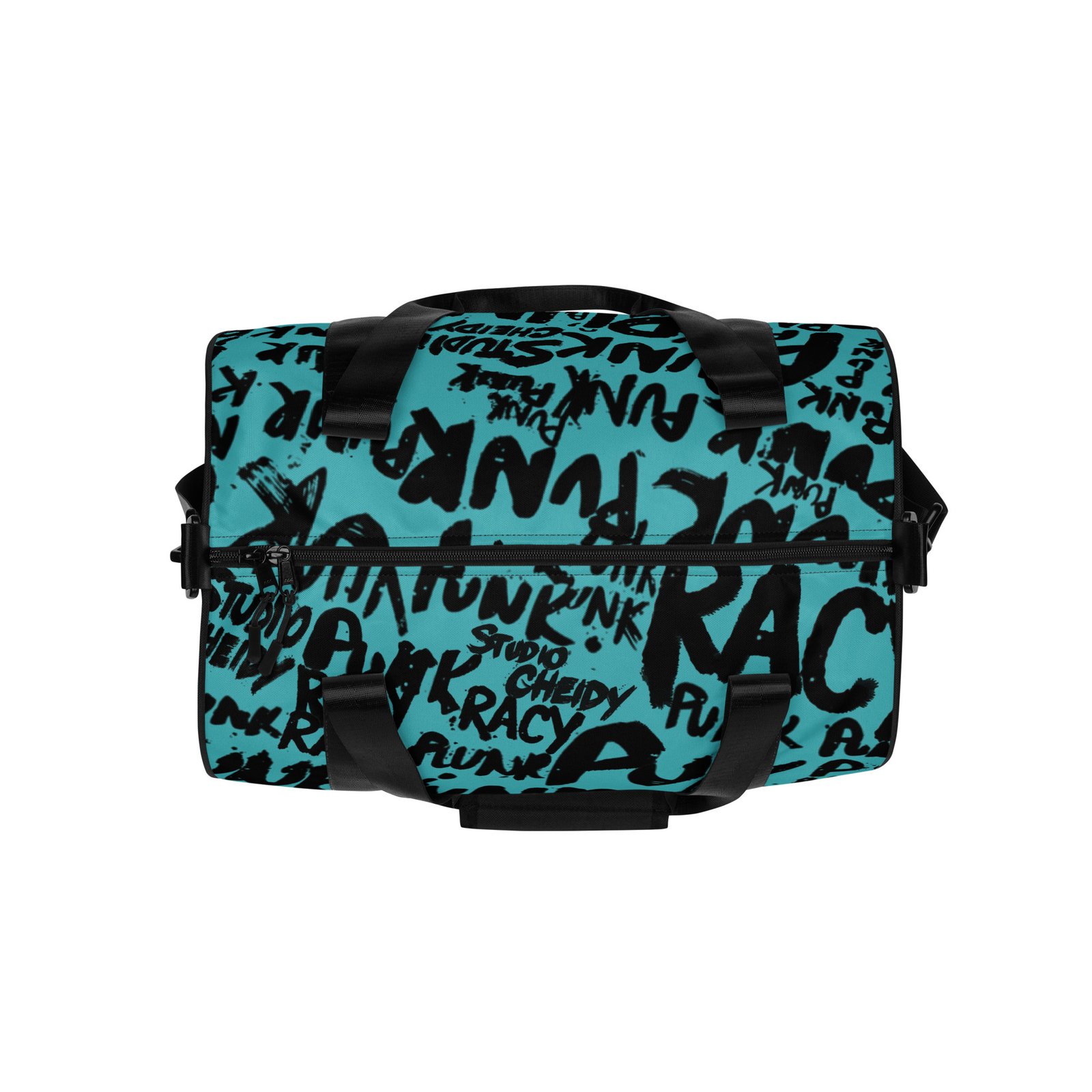 viking gym bag | punk graffiti print sports duffel bag