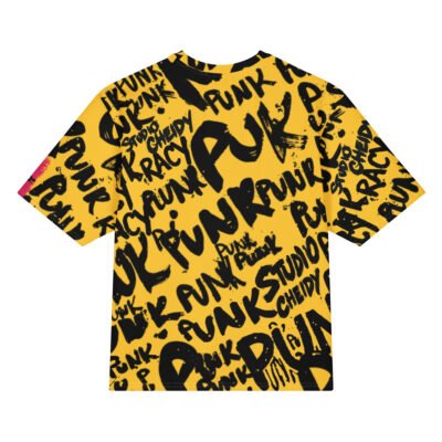 oversized cotton t shirt | write punk yellow