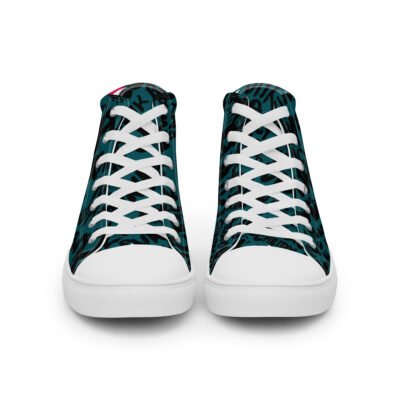 high top sneakers for men | sherpa bluepunk script street art canvas shoes