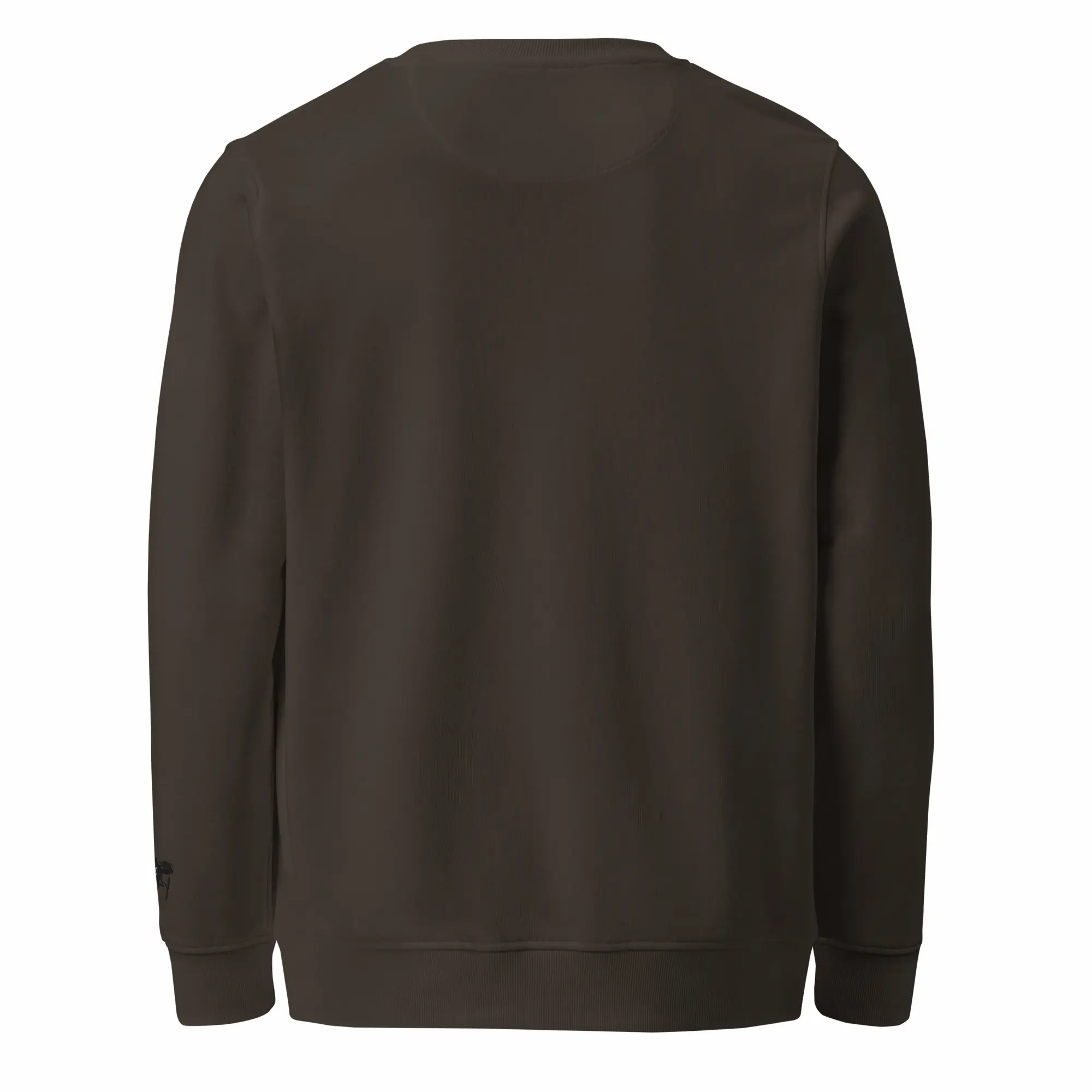 deep charcoal grey sweatshirt street culture sartre back
