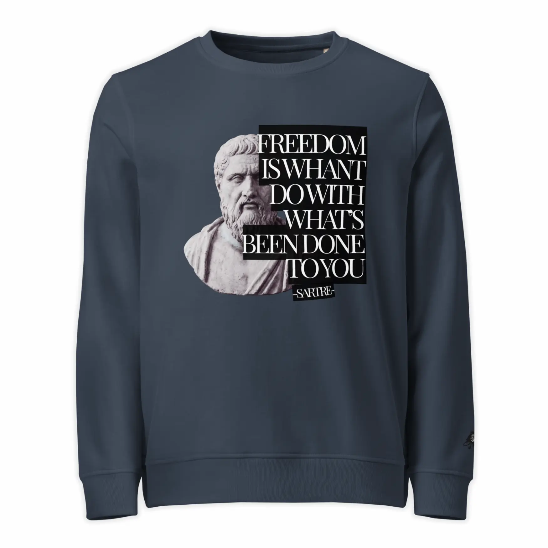 french navy sweatshirt street culture sartre front