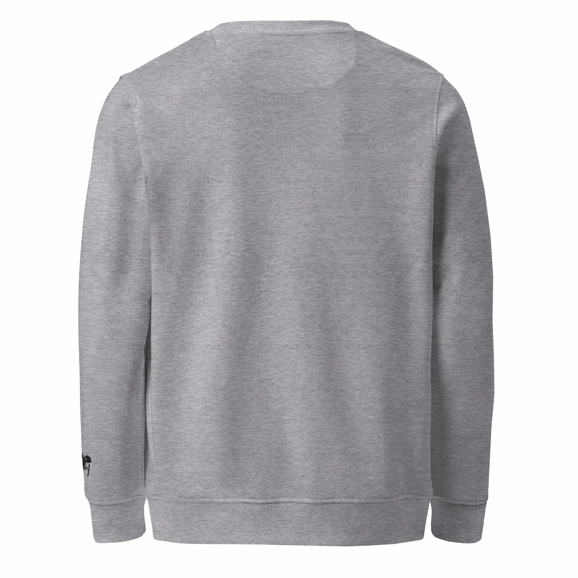 grey melange sweatshirt street culture sartre back