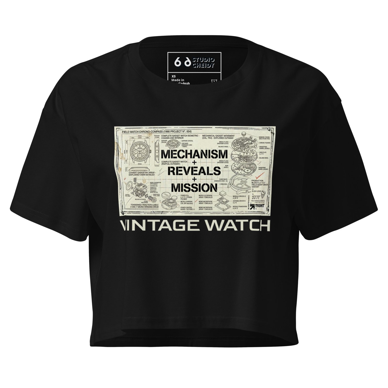 women’s crop top | vintage watch