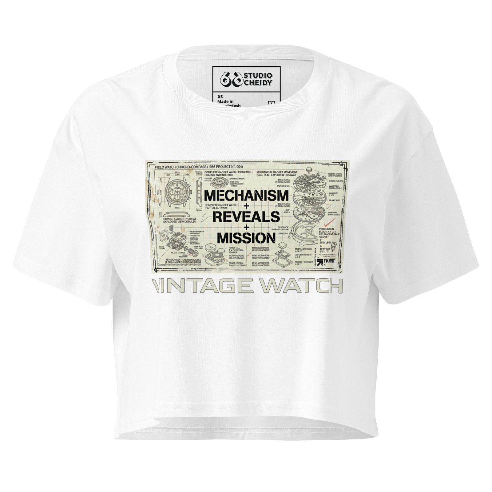 women’s crop top | vintage watch