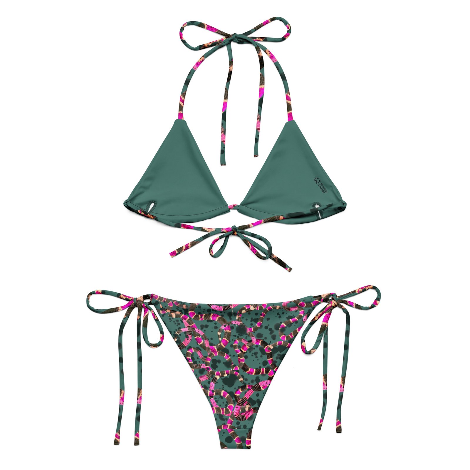 bikini sketch and snakes green