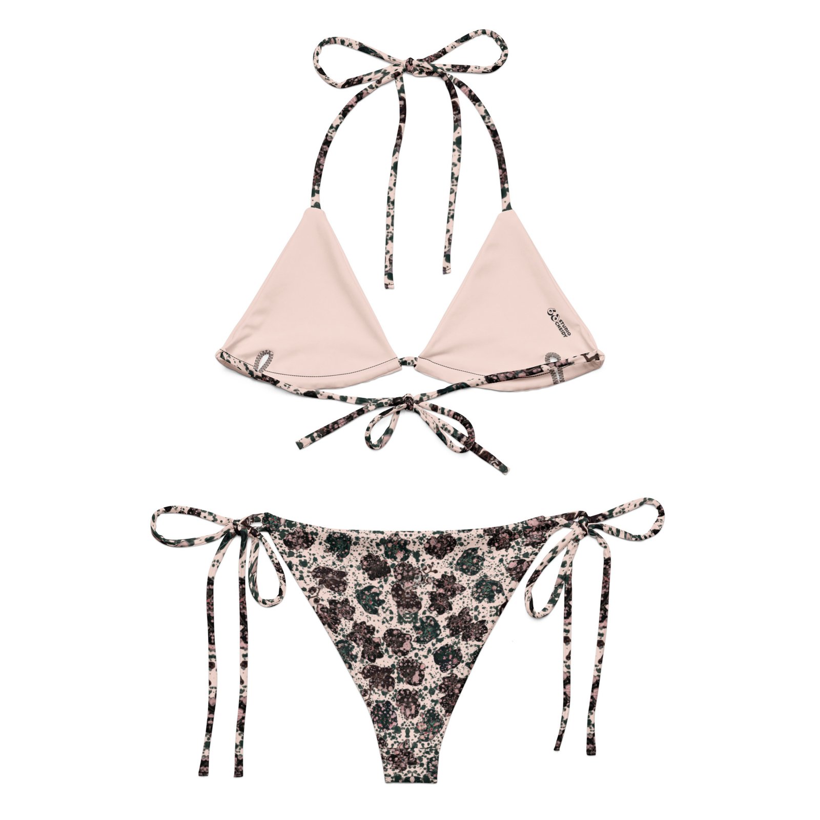 bikini glam floral pink