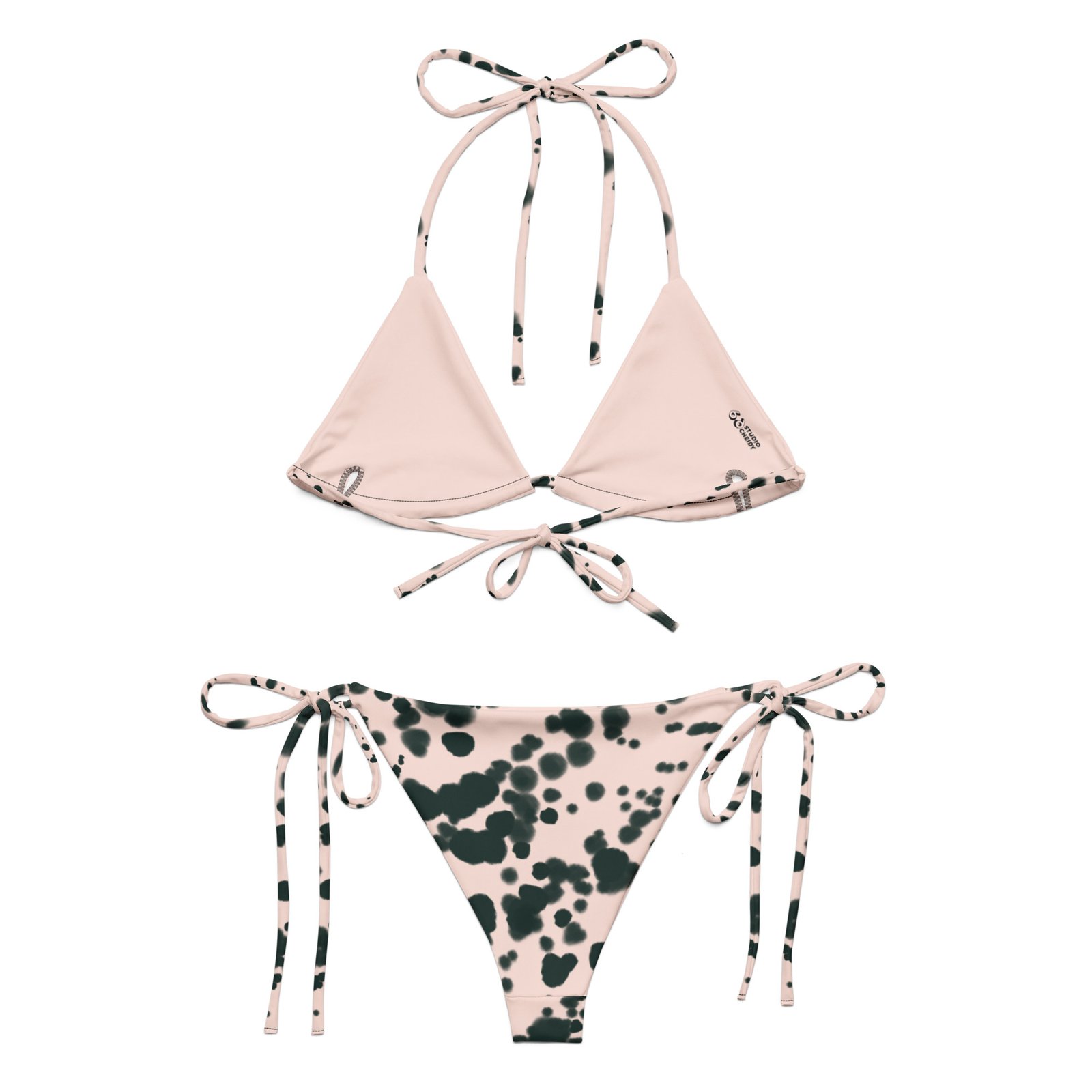 bikini polka dot pink