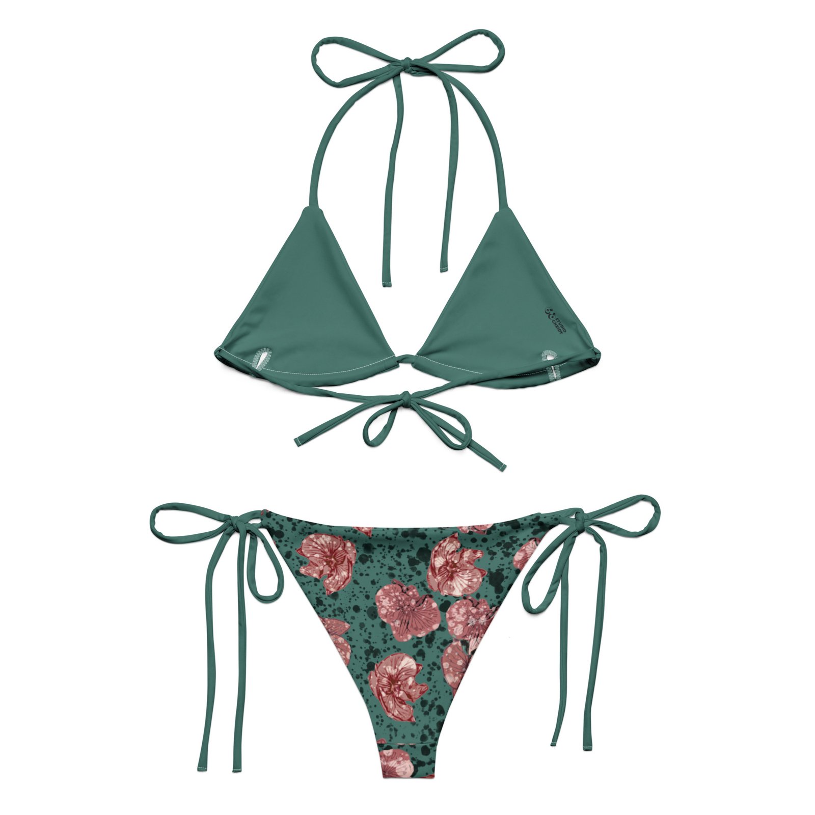 bikini glam floral green